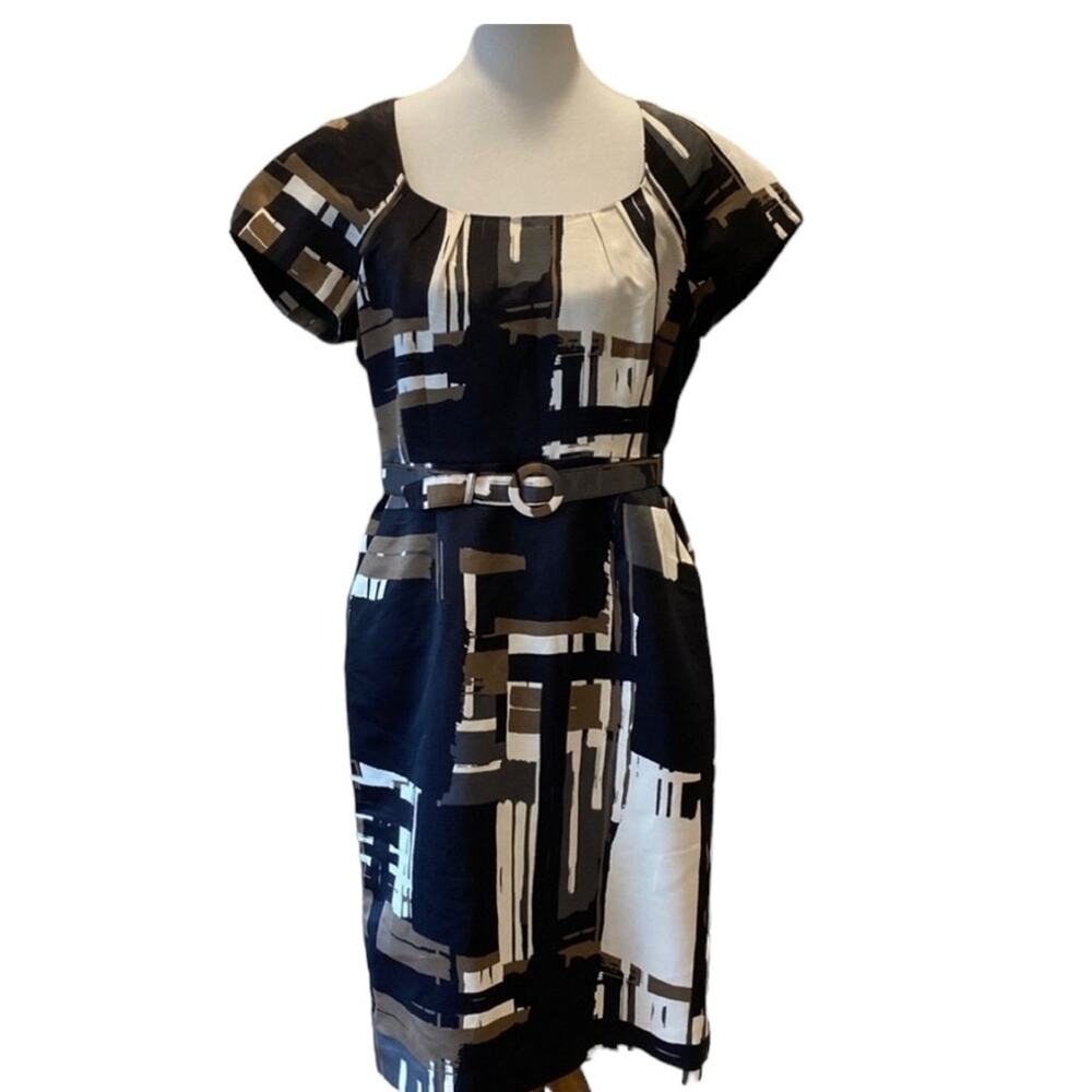 Vintage 10 Dress Retro Large Cocktail Dress 60s Pencil Dress Office Classic MCM